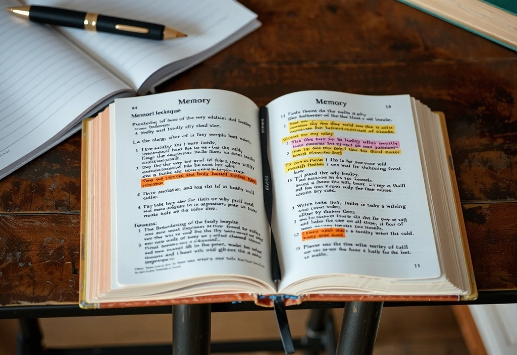 Libro abierto con notas sobre técnicas de estudio