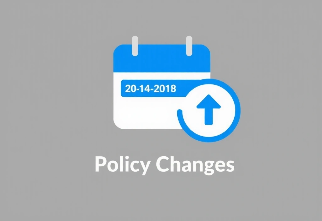 Calendario con una fecha resaltada y un icono de actualización, simbolizando cambios en la política.